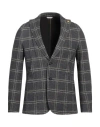 Manuel Ritz Man Blazer Lead Size 46 Cotton, Elastane In Grey