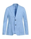Manuel Ritz Man Blazer Light Blue Size 38 Cotton, Elastane