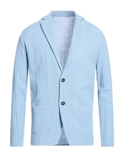 Manuel Ritz Man Blazer Light Blue Size L Cotton, Acrylic