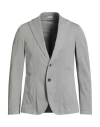 Manuel Ritz Man Blazer Light Grey Size 38 Organic Cotton, Linen, Elastane In Gray