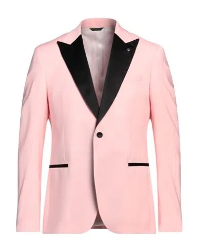 Manuel Ritz Man Blazer Light Pink Size 42 Virgin Wool