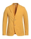 Manuel Ritz Man Blazer Marigold Size 42 Cotton, Elastane In Yellow