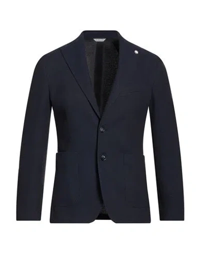 Manuel Ritz Man Blazer Midnight Blue Size 36 Cotton, Polyester