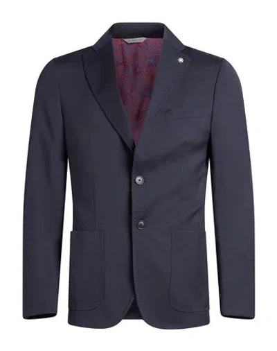 Manuel Ritz Man Blazer Midnight Blue Size 38 Wool, Elastane