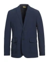 Manuel Ritz Man Blazer Midnight Blue Size 3xl Polyimide In Blue