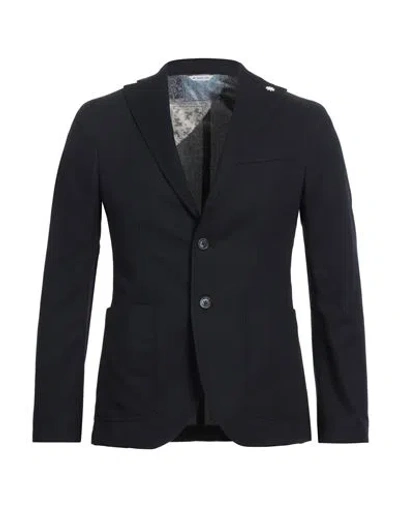 Manuel Ritz Man Blazer Midnight Blue Size 40 Cotton