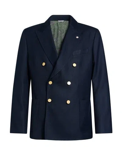 Manuel Ritz Man Blazer Midnight Blue Size 40 Polyester, Viscose, Elastane