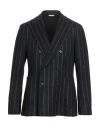 Manuel Ritz Man Blazer Midnight Blue Size 42 Acrylic, Virgin Wool, Polyester In Black