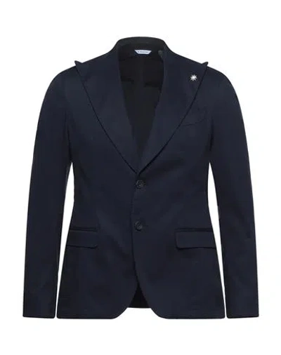 Manuel Ritz Man Blazer Midnight Blue Size 42 Cotton, Elastane