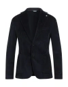 Manuel Ritz Man Blazer Midnight Blue Size 42 Cotton, Lyocell, Elastane In Black
