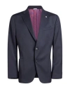 Manuel Ritz Man Blazer Midnight Blue Size 42 Wool, Elastane In Blue