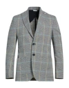 Manuel Ritz Man Blazer Midnight Blue Size 44 Polyester, Cotton, Elastane In Gray