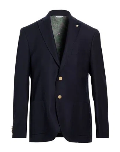 Manuel Ritz Man Blazer Midnight Blue Size 46 Virgin Wool