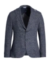Manuel Ritz Man Blazer Midnight Blue Size 48 Cotton, Polyester, Acrylic, Wool In Gray