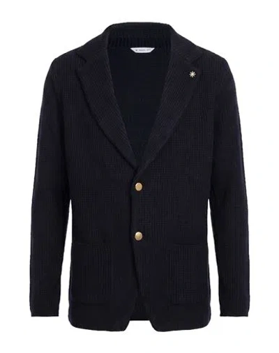 Manuel Ritz Man Blazer Midnight Blue Size S Acrylic, Virgin Wool