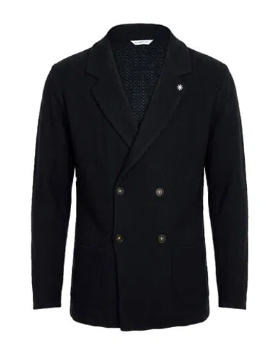 Manuel Ritz Man Blazer Midnight Blue Size S Acrylic, Wool In Black
