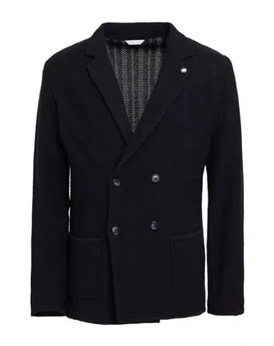 Manuel Ritz Man Blazer Midnight Blue Size L Cotton, Acrylic