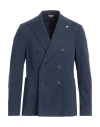 Manuel Ritz Man Blazer Navy Blue Size 40 Cotton, Lyocell, Elastane