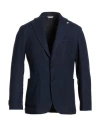 Manuel Ritz Man Blazer Navy Size 36 Virgin Wool, Viscose, Polyester, Elastane In Multi
