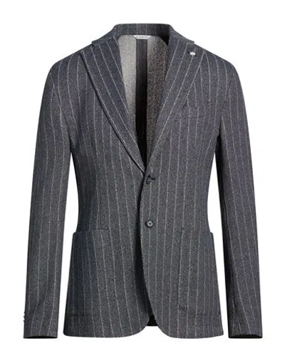 MANUEL RITZ MANUEL RITZ MAN BLAZER NAVY SIZE 40 COTTON, POLYAMIDE