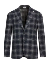 Manuel Ritz Man Blazer Navy Size 40 Cotton, Polyester, Polyamide, Elastane In Blue