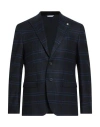 Manuel Ritz Man Blazer Navy Size 40 Virgin Wool, Polyester, Viscose, Elastane In Blue