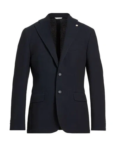 Manuel Ritz Man Blazer Navy Size 44 Cotton, Polyester In Blue