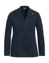 Manuel Ritz Man Blazer Navy Size 46 Organic Cotton, Linen, Elastane