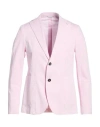 Manuel Ritz Man Blazer Pink Size 40 Organic Cotton, Linen, Elastane
