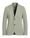Manuel Ritz Man Blazer Sage Green Size 38 Cotton, Polyamide, Elastane In Gray