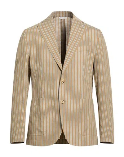 Manuel Ritz Man Blazer Sand Size 40 Linen, Viscose, Polyamide In Brown