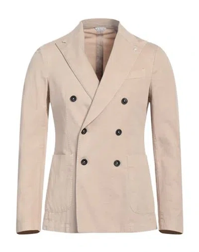 Manuel Ritz Man Blazer Sand Size 44 Organic Cotton, Linen, Elastane In Beige