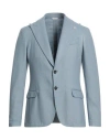 Manuel Ritz Man Blazer Sky Blue Size 42 Virgin Wool, Polyester