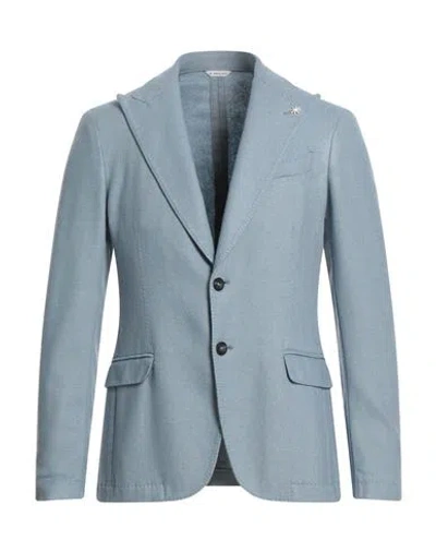 Manuel Ritz Man Blazer Sky Blue Size 42 Virgin Wool, Polyester