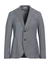 Manuel Ritz Man Blazer Slate Blue Size 42 Polyester, Viscose, Cotton, Elastane In Blue