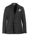 Manuel Ritz Man Blazer Charcoal Size 42 Wool, Elastane In Grey