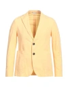 Manuel Ritz Man Blazer Yellow Size 44 Cotton, Elastane
