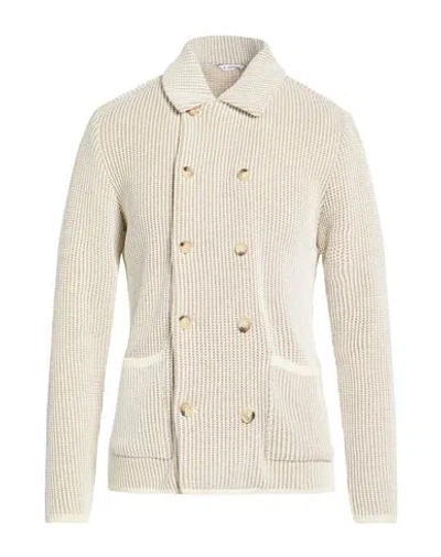 Manuel Ritz Man Cardigan Beige Size 3xl Acrylic, Virgin Wool, Alpaca Wool In Neutral