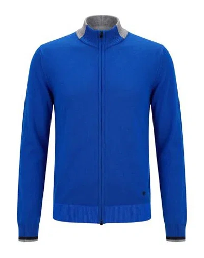 Manuel Ritz Man Cardigan Bright Blue Size M Wool, Acrylic