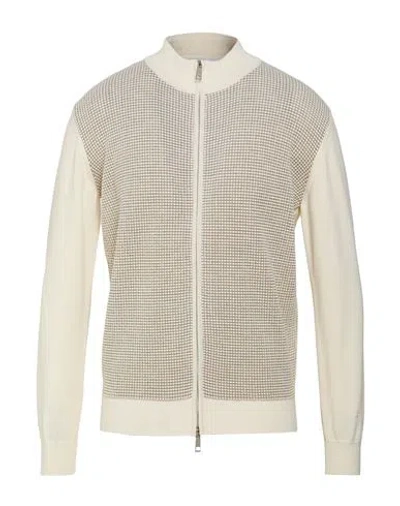 Manuel Ritz Man Cardigan Cream Size Xl Virgin Wool, Acrylic In White