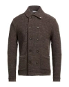 Manuel Ritz Man Cardigan Dark Brown Size 3xl Acrylic, Wool, Alpaca Wool
