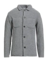 Manuel Ritz Man Cardigan Grey Size Xl Acrylic, Virgin Wool, Alpaca Wool In Gray