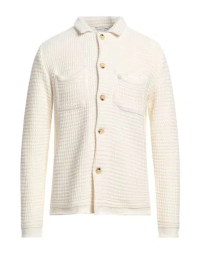 Manuel Ritz Man Cardigan Ivory Size L Acrylic, Wool, Alpaca Wool In White