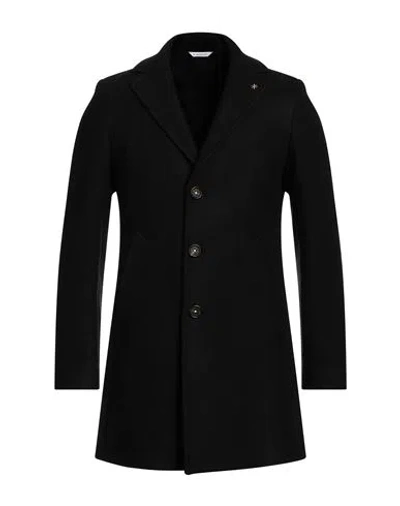 Manuel Ritz Man Coat Black Size 36 Acrylic, Polyester, Wool