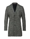 Manuel Ritz Man Coat Black Size 38 Wool, Polyamide, Acrylic, Polyester In Black