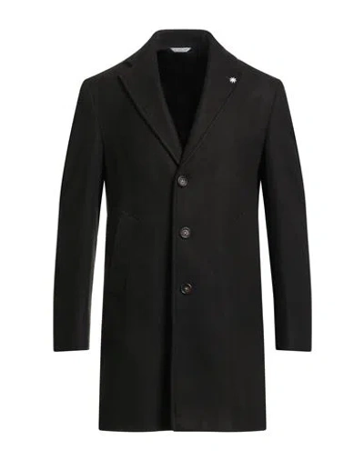Manuel Ritz Man Coat Black Size 40 Polyester, Acetate, Wool