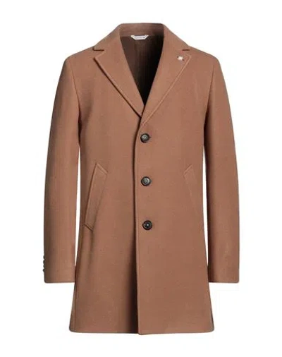 Manuel Ritz Man Coat Camel Size 40 Acrylic, Polyester, Wool In Beige