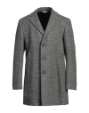 Manuel Ritz Man Coat Grey Size 44 Acrylic, Polyester, Wool