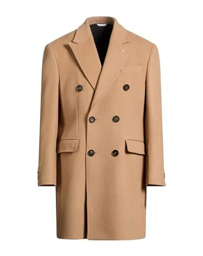 Manuel Ritz Man Coat Light Brown Size 42 Virgin Wool, Polyamide
