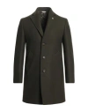 Manuel Ritz Man Coat Military Green Size 42 Virgin Wool, Polyamide In Green
